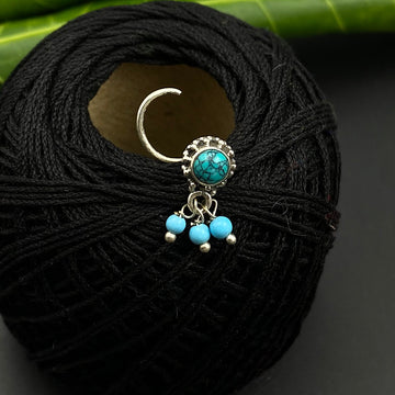 Turquoise Beads Nose Pins